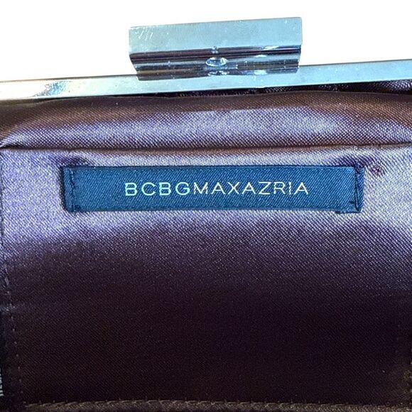 BCBGMaxAzria‎ Clutch Bag with Silver Chain & Snap Closure